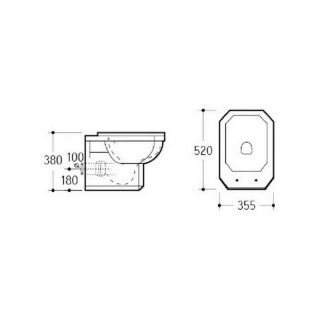 Подвесной унитаз Boheme Vogue белый 944